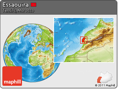 Physical Location Map of Essaouira