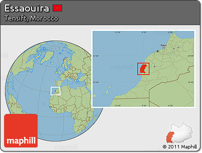 Savanna Style Location Map of Essaouira