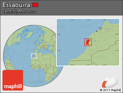 Savanna Style Location Map of Essaouira