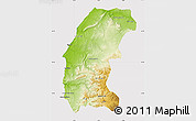 Physical Map of Essaouira, cropped outside