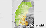 Physical Map of Essaouira, desaturated