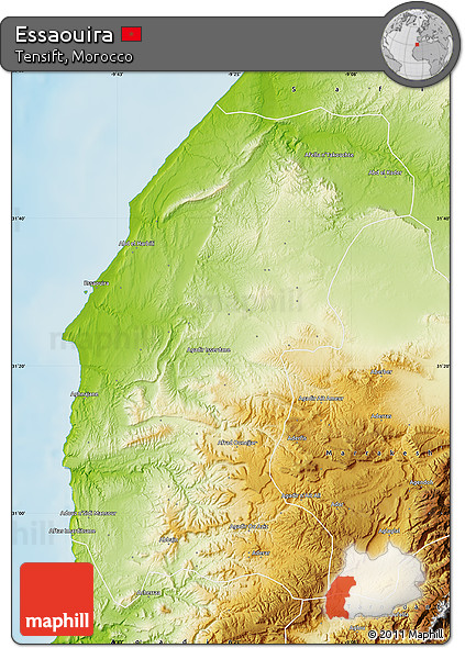 Physical Map of Essaouira