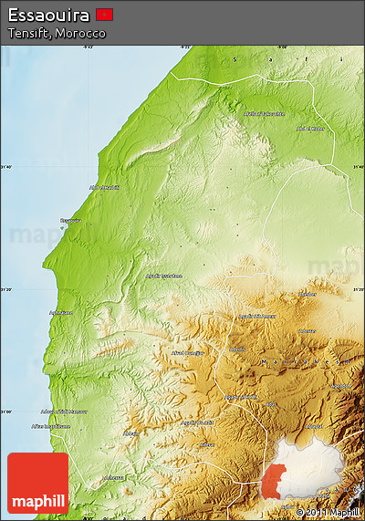 Physical Map of Essaouira