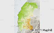 Physical Map of Essaouira, lighten, semi-desaturated