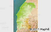 Physical Map of Essaouira, satellite outside