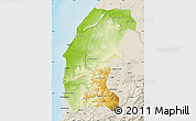 Physical Map of Essaouira, shaded relief outside