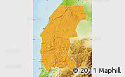 Political Map of Essaouira, physical outside