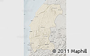 Shaded Relief Map of Essaouira, semi-desaturated
