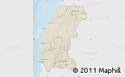 Shaded Relief Map of Essaouira, single color outside