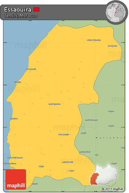Savanna Style Simple Map of Essaouira
