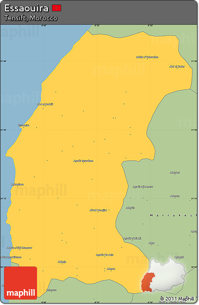 Savanna Style Simple Map of Essaouira