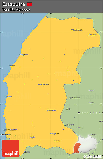 Savanna Style Simple Map of Essaouira