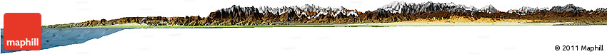 Physical Horizon Map of Tensift, darken