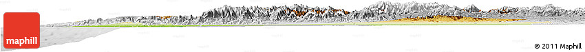 Physical Horizon Map of Tensift, lighten, desaturated