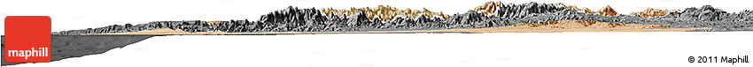 Satellite Horizon Map of Tensift, darken, desaturated