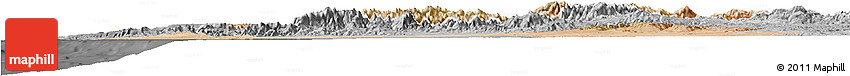 Satellite Horizon Map of Tensift, desaturated