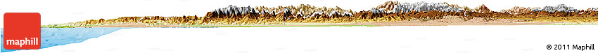 Satellite Horizon Map of Tensift, physical outside