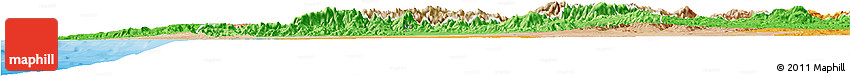 Satellite Horizon Map of Tensift, political shades outside