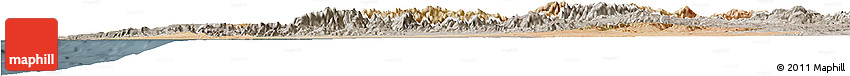 Satellite Horizon Map of Tensift, semi-desaturated