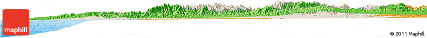 Shaded Relief Horizon Map of Tensift, political shades outside
