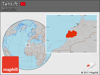 Gray Location Map of Tensift