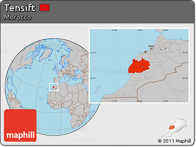 Gray Location Map of Tensift