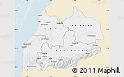 Classic Style Map of Tensift, single color outside