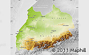 Physical Map of Tensift, lighten, desaturated