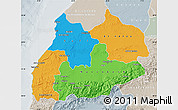 Political Map of Tensift, lighten, semi-desaturated