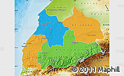 Political Map of Tensift, physical outside