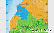 Political Map of Tensift, political shades outside