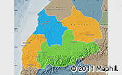 Political Map of Tensift, semi-desaturated