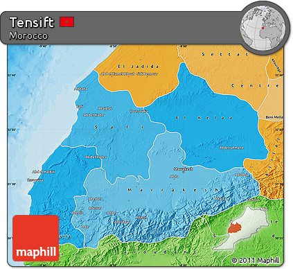 Political Shades Map of Tensift