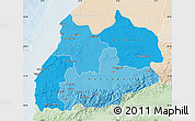 Political Shades Map of Tensift, lighten