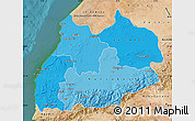 Political Shades Map of Tensift, satellite outside