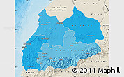 Political Shades Map of Tensift, shaded relief outside