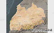 Satellite Map of Tensift, darken, semi-desaturated