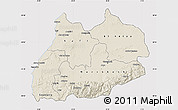 Shaded Relief Map of Tensift, cropped outside