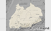 Shaded Relief Map of Tensift, darken, desaturated