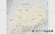Shaded Relief Map of Tensift, desaturated