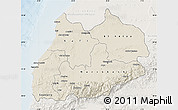 Shaded Relief Map of Tensift, lighten