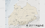 Shaded Relief Map of Tensift, lighten, semi-desaturated