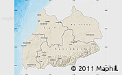 Shaded Relief Map of Tensift, single color outside