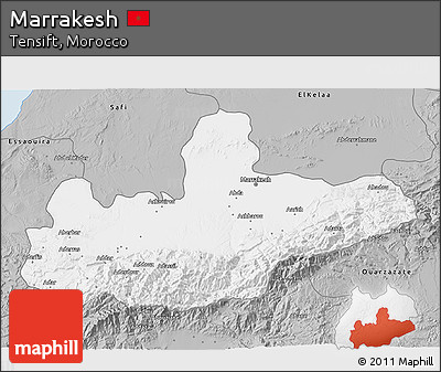 Gray 3D Map of Marrakesh