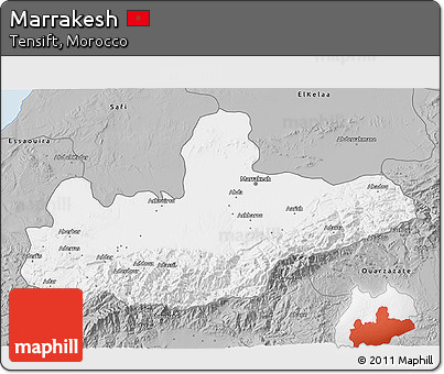 Gray 3D Map of Marrakesh