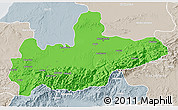 Political 3D Map of Marrakesh, lighten, semi-desaturated