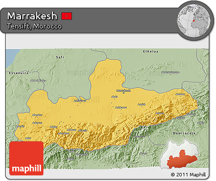 Savanna Style 3D Map of Marrakesh