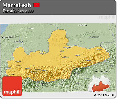 Savanna Style 3D Map of Marrakesh