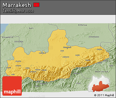 Savanna Style 3D Map of Marrakesh