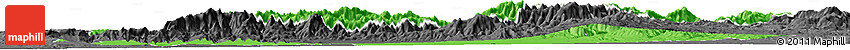 Political Horizon Map of Marrakesh, darken, desaturated